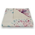 thumbnail image 3 of Creative Products Watercolor Floral Medallions 30x40 Coral Fleece Blanket, 3 of 3