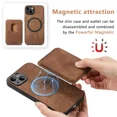 thumbnail image 4 of 2 in 1 Detachable Magnetic Cards Solt Leather Case For iPhone 15 16 Pro Max 14 Plus 13 12 Mini Xs XR Se 2022 For Magsafe Cover black For iPhone 11Pro, 4 of 6