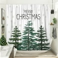 thumbnail image 2 of SPXUBZ Christmas Shower Curtains for Bathroom Pine Trees Winter Shower Curtain Farmhouse Christmas Bathroom Decor Holiday Decorations 72x 72 Inches, 2 of 7