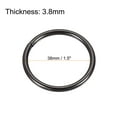 thumbnail image 2 of 38mm ID 3.8mm Thickness Metal O Ring Iron Black 20 Pack, 2 of 4