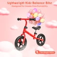 thumbnail image 6 of Costway Kids Balance Bike No Pedal Training Bicycle w/ Adjustable Handlebar & Seat Red, 6 of 10