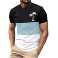 thumbnail image 1 of Mens Casual Pantalones Cortos Cuello Redondo Patchwork Impresión Suéter Blusa de Fitness, Camisetas para Hombre, 1 of 4