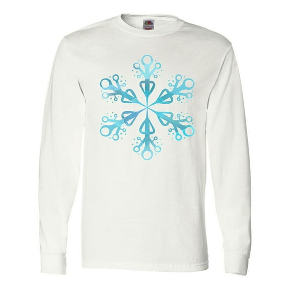 Inktastic Icy Blue Winter Snowflake Long Sleeve T-Shirt
