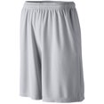 thumbnail image 3 of Youth Longer Length Wicking Shorts With Pockets M Silver Grey, 3 of 3