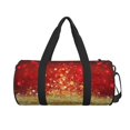 thumbnail image 2 of Haiem Red Gold Glitter Pattern Gym Bag for Women Men, Waterproof Travel Duffel Bags, Personal Item Travel Bag Weekender Bag with Shoes Compartment & Wet Pocket, 2 of 8