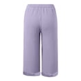 thumbnail image 4 of WILLBEST Pantalones Casuales elegantes para Mujer con Cintura Elástica y Bolsillos para Uso Diario, Ideales para Actividades al Aire Libre En Primavera y Verano. Mediana, 4 of 5