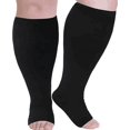 thumbnail image 1 of Calcetines de compresión NQ talla grande hasta la rodilla negros XL, 1 of 1