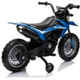 thumbnail image 3 of EastVita 6V Electric Kids Ride-on Motorcycle [Licensed Honda],Toddler Motorbike with Training Wheels,Rechargeable Battery Headlight for Children Girls Boys,3 Age+ Blue, 3 of 6