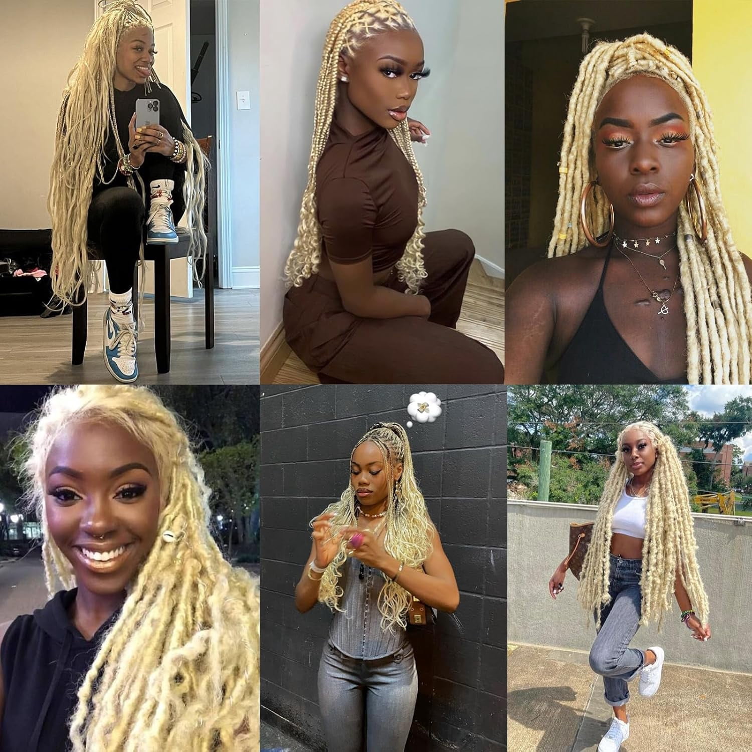 2/4/8 Rolls Brazilian Wool Hair for Braiding Acrylic Hand Knitting Wool Yarn for Soft Locs Crochet Hair Jumbo Braids Twist Braiding Hair Extensions