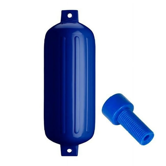 Polyform U.S. G-6-COBALT BLUE 11 x 30 in. G-6 Twin Eye Fender with Air Adapter, Cobalt Blue