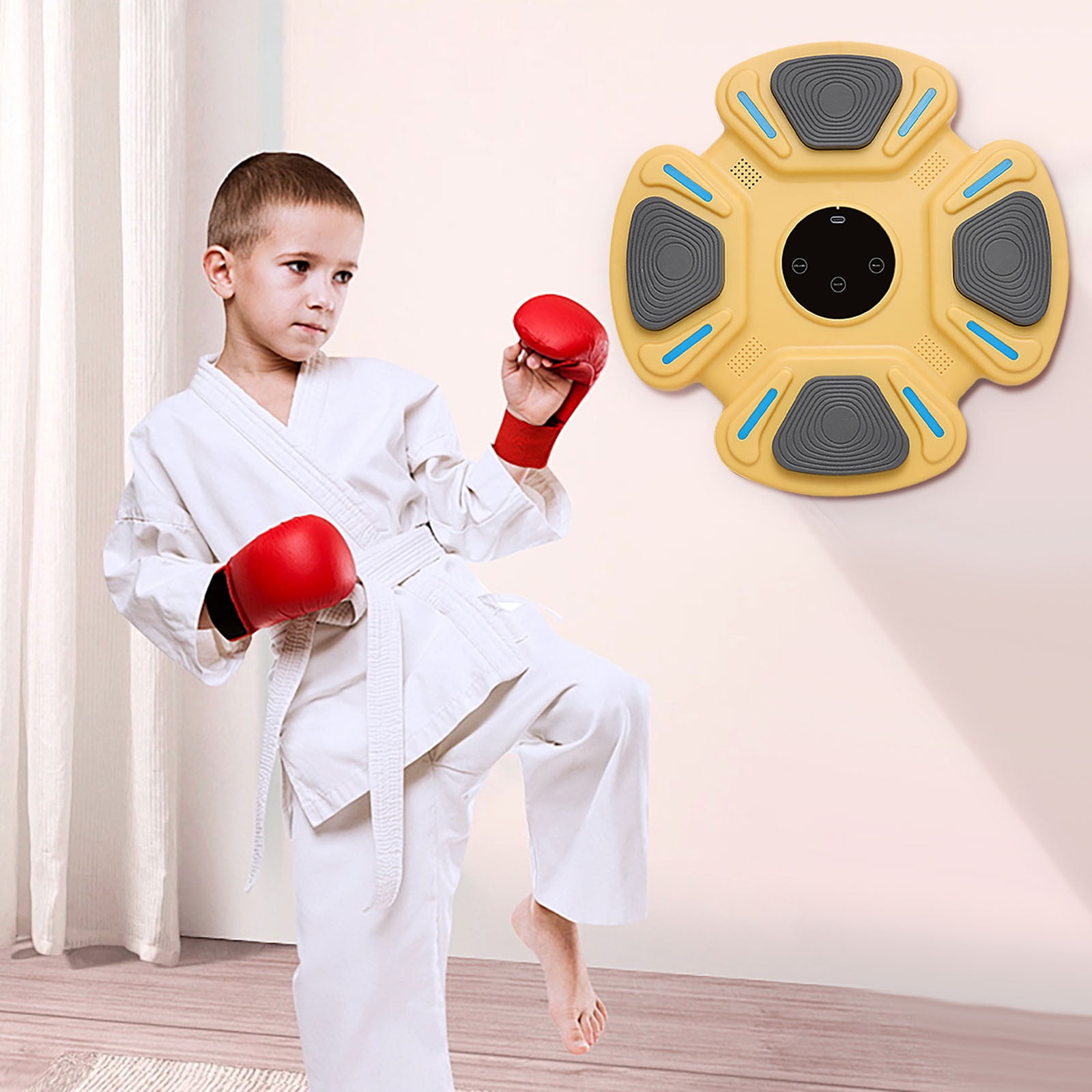 Music Boxing Machine,Smart Bluetooth Boxing Trainer,Wall Mounted Boxing Music Workout Machine for Kids,Suitable for Home,Office,Gym