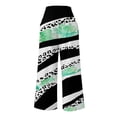 thumbnail image 4 of PEZHADA Pantalon Grand Décontracté Taille Haute Imprimé Confortable pour Femme, Noir, TTTG, 4 of 5
