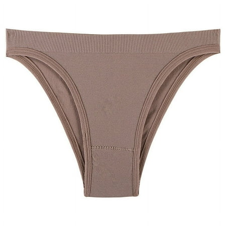 Kmdttou Panties for Women Pack Cotton Traceless Briefs Low-Waisted Sports Elastic Comfortable Breathable Briefs (Available in Plus Size)