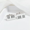 thumbnail image 2 of 1 Pair Piano Design Cufflinks Charming Shirt Accessories for Men, 2 of 8
