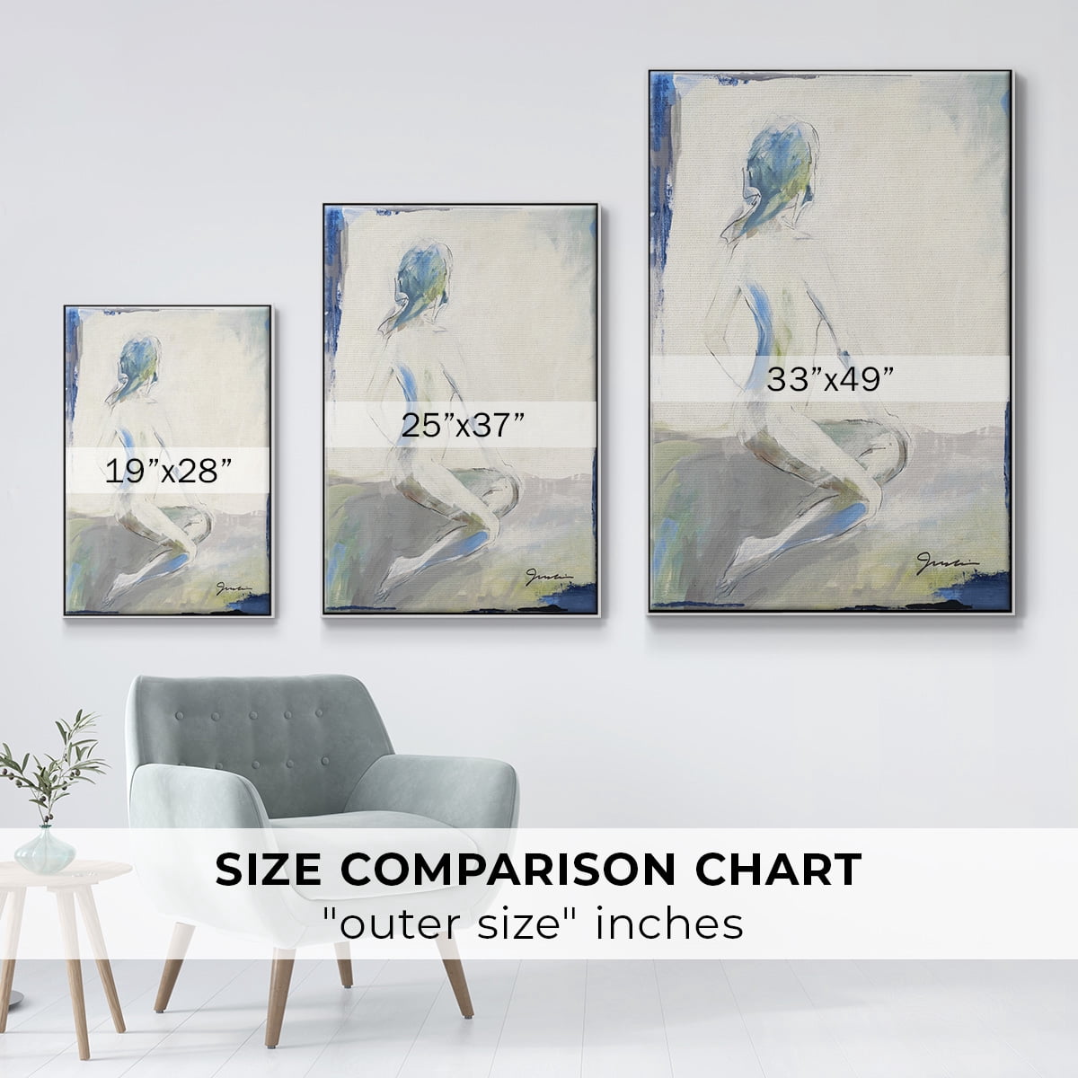 Picture Perfect Framed Premium Gallery Wrapped Canvas - Ready to Hang - 25 x 37 - White Floating Frame