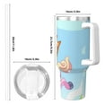 thumbnail image 4 of Zofaai Bluey Pattern 40OZ Ice Cup with Handle, Stainless Steel Heat Preservation Cup Suitable for Car Cup Holder, Travel, Office, Unisex, 4 of 8