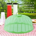thumbnail image 4 of Mantén alejadas a moscas, insectos y mosquitos: cubiertas de malla verde para alimentos para picnics al aire libre, 4 of 6