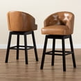 thumbnail image 6 of Baxton Studio Theron Bar Stool with Swivel, Tan, Set of 2, 6 of 7