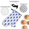 thumbnail image 3 of Pofeuu Winter Snowflake Skiing Skull Print Oven Mitts and Pot Holders 4 pcs Set,High Heat Resistant 500 Degree Extra Thicken Long Kitchen Cotton Oven Glove for Cooking, 3 of 6