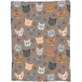 thumbnail image 2 of Cute Kids Cats Print Blanket Throw 50"x40", Plush Flannel Blankets with Cats On It, Gifts for Kids Women Cat Lovers People, 2 of 6