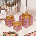 thumbnail image 3 of XGFHYJEH Christmas Gift Boxes Outdoor Decor, Christmas Gift Boxes Tree Decorations, Set of 3 Christmas Lighted Present Boxes, Light up Present Boxes Decoration Outside, 3 of 5