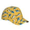 thumbnail image 6 of Picia Shark Print pattern Trucker Low Profile Hat Men Women Baseball Cap Dad Hat Adjustable Unconstructed Plain Cap, 6 of 9