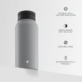 thumbnail image 3 of JoyJolt Vacuum Insulated Water Bottle with Flip Lid & Sport Straw Lid - 32 oz - Grey, 3 of 7
