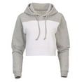 thumbnail image 3 of Boxercraft BW5404 Women's Cropped Fleece Hoodie-Oxford Heather-White-M, 3 of 4