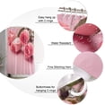 thumbnail image 6 of Valentine''s Day Shower Curtain Romantic Rose Blossom Shower Curtains for Bathroom Decor,Pink Floral Pattern Bath Curtains Sets with Hooks Waterproof Small Stall Size 36" x 72", 6 of 6