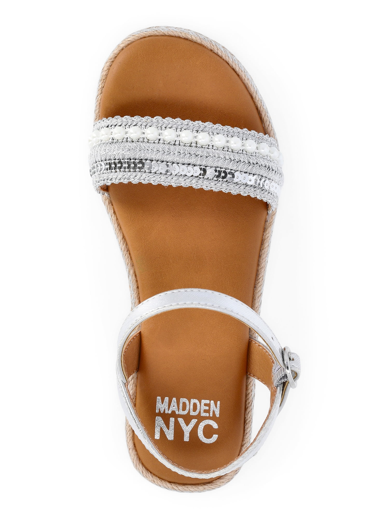 Madden NYC Girls Faux Rhinestone Sandals