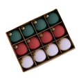 thumbnail image 2 of Adornos colgantes de Navidad perfecl 12 bolas Verde rojo 6 cm, 2 of 8