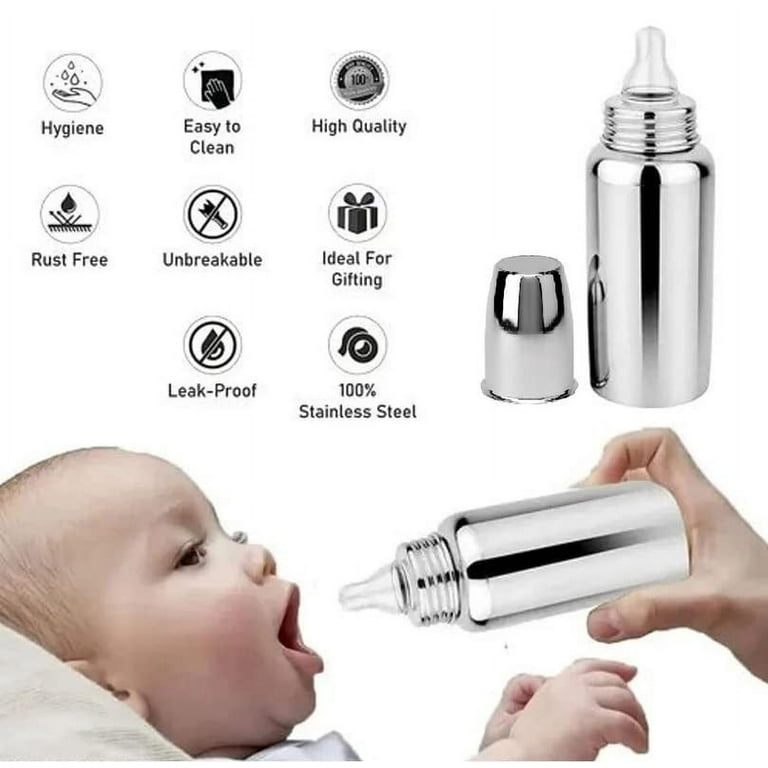 Organic Kidz Stainless Steel Baby Feeding Bottle for Kids for Milk
