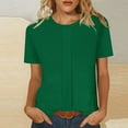 thumbnail image 2 of Ltctricy T-Shirts pour Femmes Tendance à Manches Courtes Col Rond Tunique Plissée Hauts Habillés Décontractés T-Shirts Doux Amples Blouses, 2 of 7