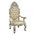 thumbnail image 2 of ACME Sorina Arm Chair (Set-2), Synthetic Leather & Antique Gold Finish, 2 of 5