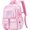 Pink, variant on Cute Backpack Large Capacity Bag Set with Pen Bag and Plush Ball Keychain Sweet Bookbag