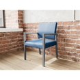 thumbnail image 4 of Pemberly Row Waiting Reception Guest Chair Wood Frame in Blue, 4 of 5