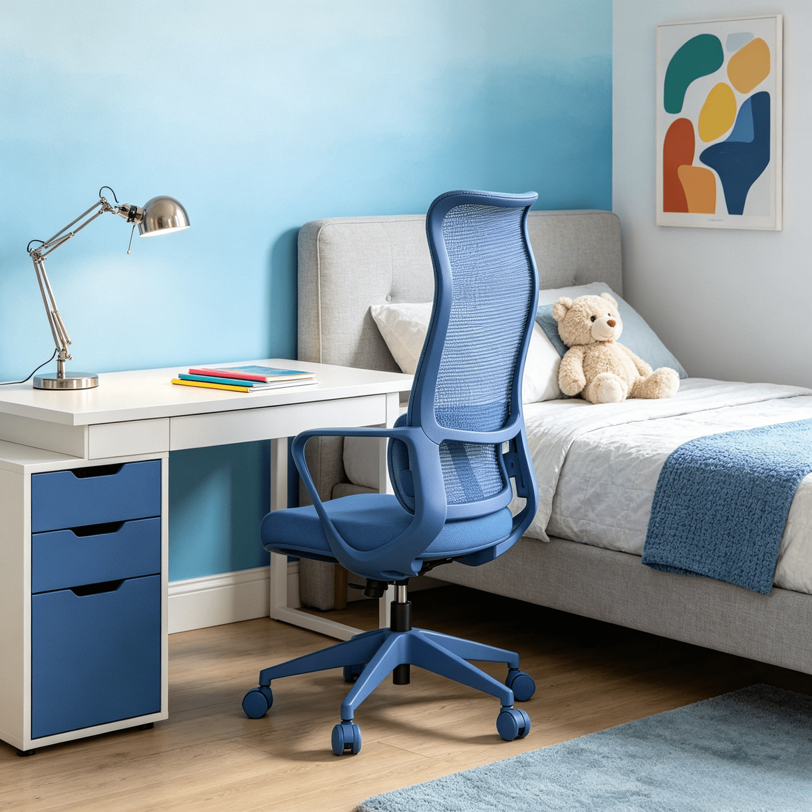 Homy Casa Ergonomic Mesh Office Chair with Adjustable Lumbar Support, High Back Swivel Desk Chair