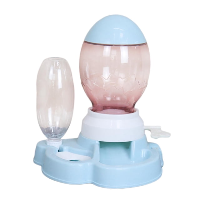 Comedero para gatos Zulema Dispensador de alimentos sin derrames 2.2L azul, Alimentador automático Cat