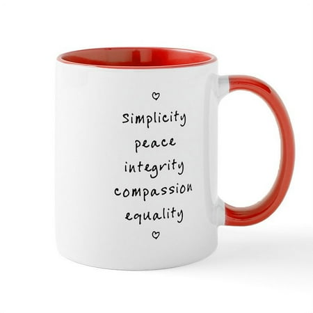 

CafePress - Quaker Testimonies Large Mugs - 11 oz Ceramic Mug - Novelty Coffee Tea Cup