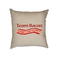 thumbnail image 1 of Team Bacon - Thick Piece of Bacon Graphic Decorative Linen Throw Cushion Pillow Case with Insert, 1 of 6