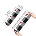 thumbnail image 4 of Rocae Heart Black Buffalo Plaid Gingham for Premium Adult Socks,Comfortable, Breathable, and Durable Socks, Perfect for Everyday Wear, 4 of 7