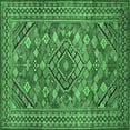thumbnail image 1 of Ahgly Company Indoor Square Persian Emerald Green Traditional Area Rugs, 8' Square, 1 of 4