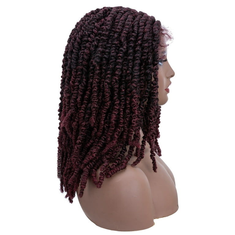 SEGO 3X3 Swiss Lace Front Unknotted Spring Twist Braided Wigs