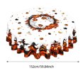 thumbnail image 2 of Halloween Round Tablecloth, Polyester Halloween Elements Printed Table Cover, Stain Resistant Reusable Dining Table Cloth for Kitchen Holiday Party Home Decor, 2 of 6