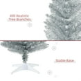 thumbnail image 4 of Demi Bonn 7FT Decorated Christmas Tree, Pencil Christmas Tree with 499 Realistic Branch Tips and Plastic Stand for Home, Office, Silver, 4 of 7