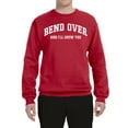 thumbnail image 2 of Wild Bobby Vintage Movie Quote Bend Over And I'll Show You Unisex Crewneck Sweatshirt, Red, XX-Large, 2 of 6