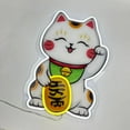 thumbnail image 3 of Glowneon Lucky Kitty Cat Neon Print Sign, Anime Lucky Cat Neon Sign, 3 of 4