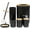 Black, variant on CERBIOR 6PCS Bamboo and Plastic Bathroom Accessories Sets, Black