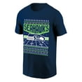 thumbnail image 1 of NFL Seattle Seahawks Seahawks Holiday Design Navy 2X-Large T-Shirt, 1 of 2