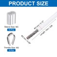 thumbnail image 2 of Uxcell 33FT Stainless Steel Cable Railing Kit, 1/8" Vinyl Coated 7x7 Strand Wire Rope with Loop Sleeves and Thimbles White, 2 of 7